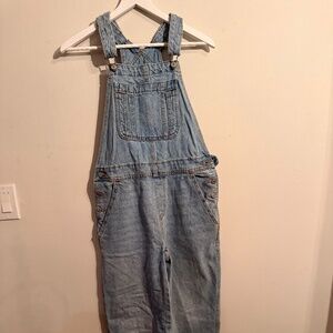 Old Navy Baggy Wide Leg Denim Overalls Light Wash Size 4